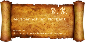 Weitzenhoffer Norbert névjegykártya