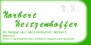 norbert weitzenhoffer business card